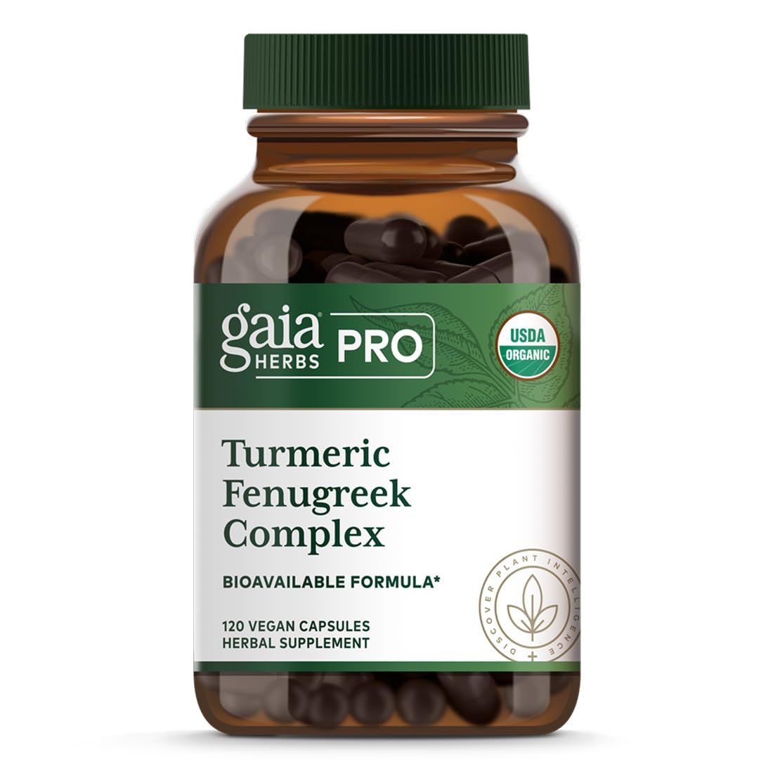 Gaia Herbs PRO Turmeric Fenugreek Complex, 120 Capsules
