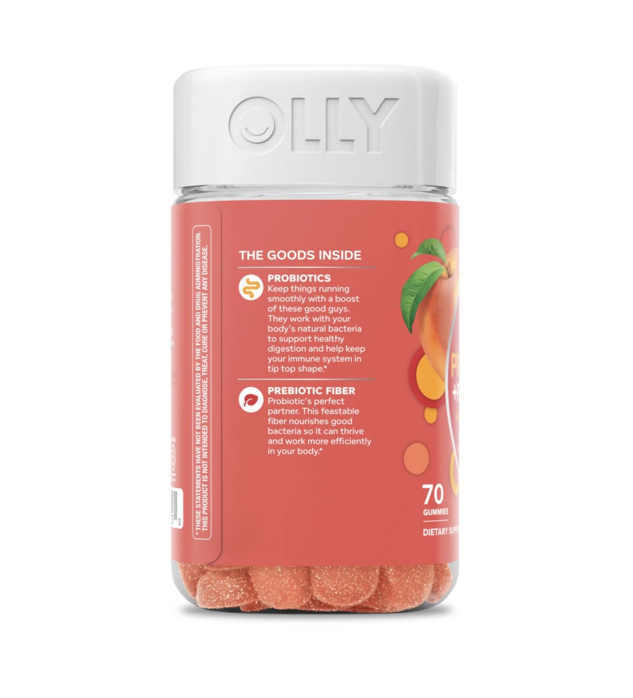OLLY Probiotic + Prebiotic Gummy 70 Count