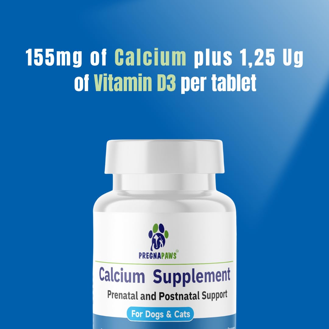 PREGNAPAWS Calcium for Dogs & Cats Prenatal & Postnatal Support, 200 Tablets