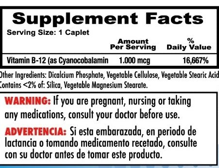Nutrisalud Products Vitamin B12 High Potency 1000mcg Tablets, 200 Count