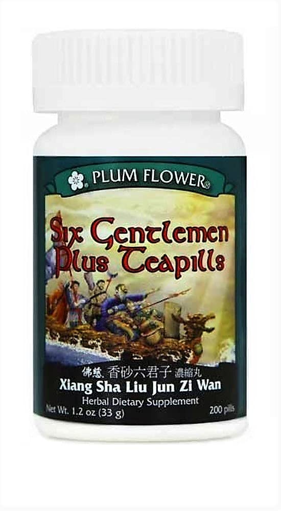Plum Flower Six Gentlemen Plus Teapills (Xiang Sha Liu Jun Zi Wan) Capsules 200