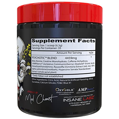 Insane Labz Psychotic Pre Workout Powder 7.8