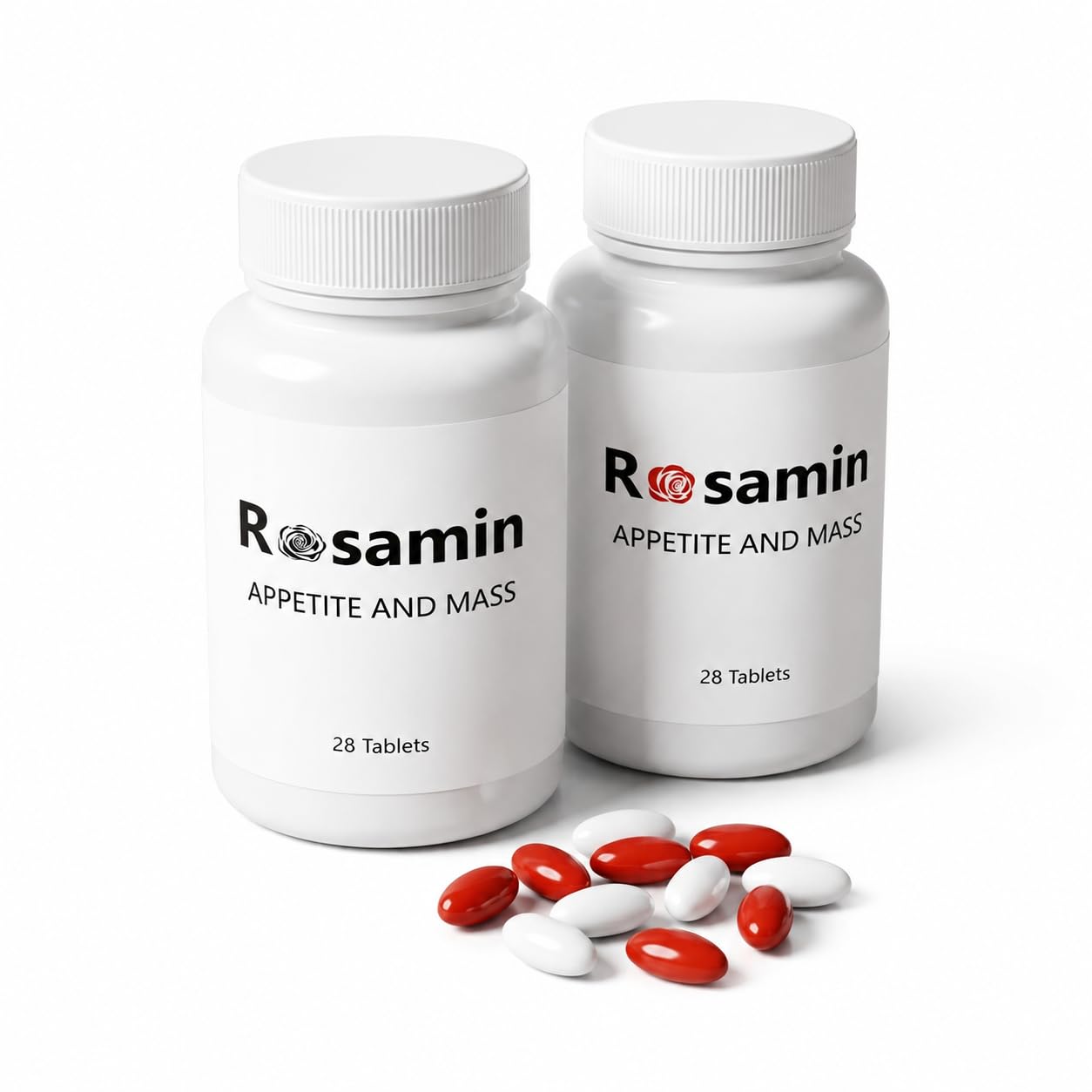 Rosamin Weight Gaining Pills: Dual Appetite Booster & Mass Enhancer, 56 Capsules