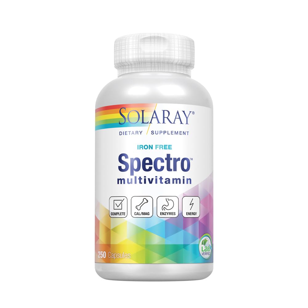 Solaray Spectro Multivitamin Iron Free Capsules 250 Count