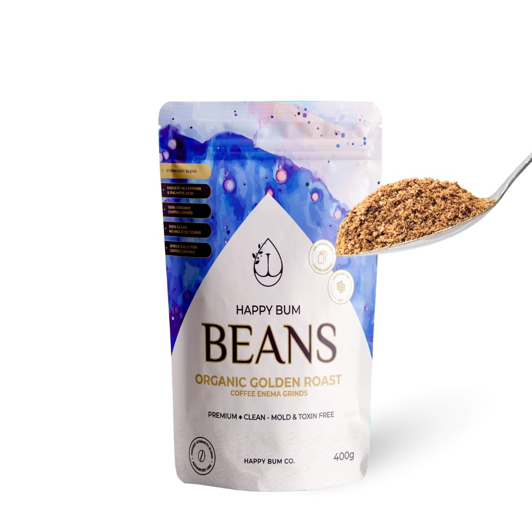 Happy Bum Co Organic Coffee Grinds for Coffee Enema, Golden Roast Powder 14.1