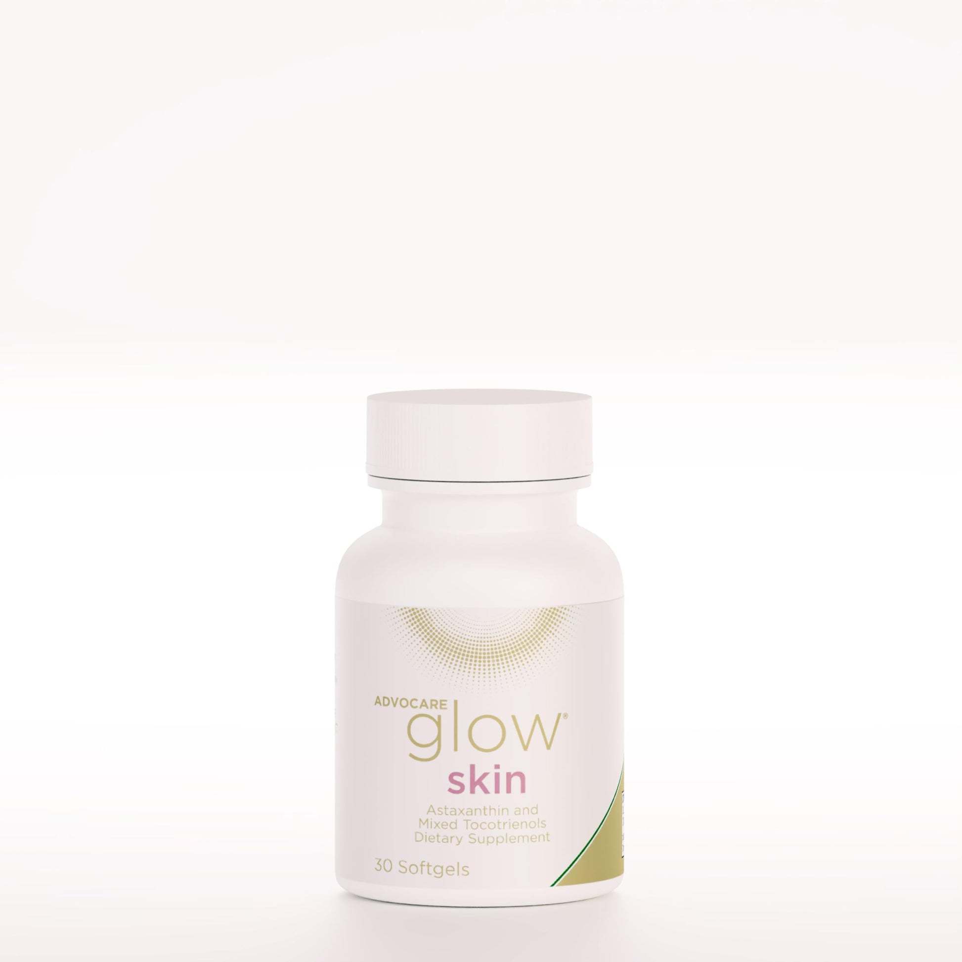 AdvoCare Glow Skin Glowing Skin Care Supplement with Astaxanthin, Carotenoids, Tocotrienols & Vitamin E - Supports Healthy Skin, Hair & Nails, 30 Softgels