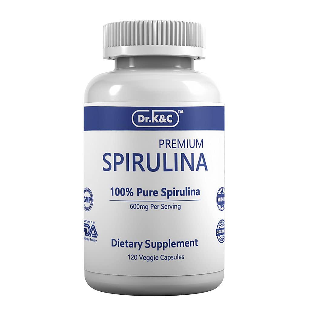 Dr.K&C Organic Spirulina Superfood Supplement Capsules 120