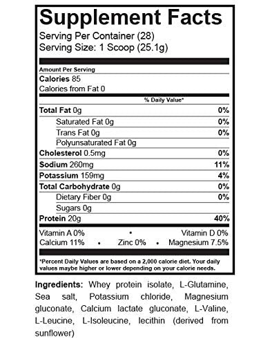 Infinit Nutrition RAW Pure Protein Recovery Whey Protein Isolate Powder, No Carbohydrates, 24 Servings