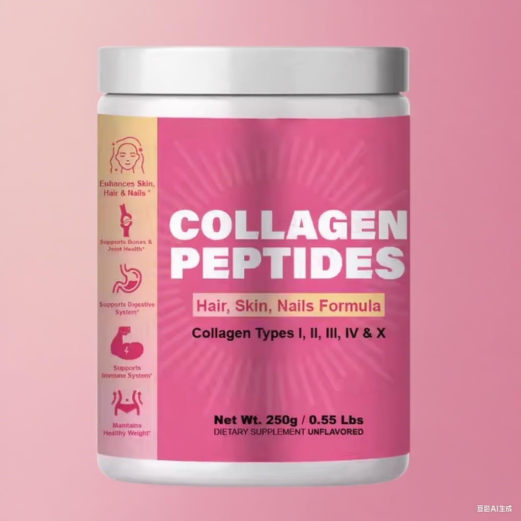 Okian Collagen Peptide Powder for Skin, Hair and Joint Support 120 Capsules
