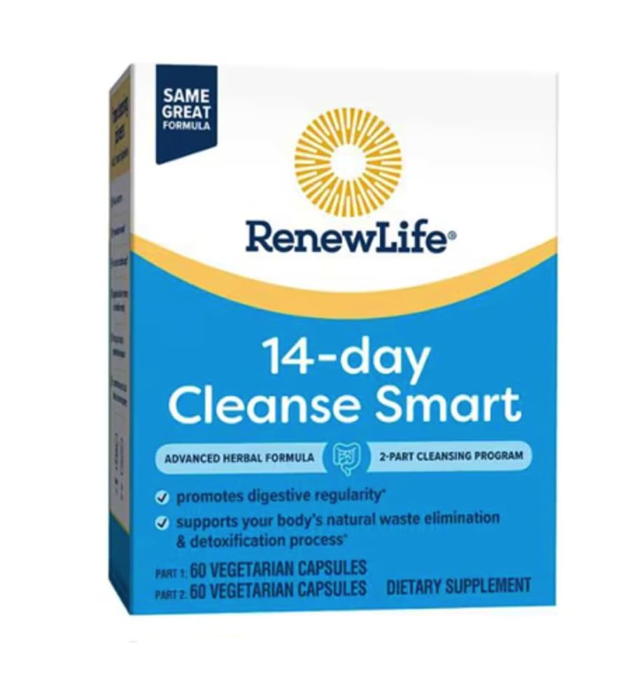 Renew Life Cleansesmart 2 Part Kit 120 Capsules