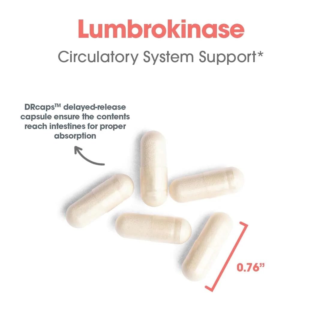 Allergy Research Group Lumbrokinase Delayed Release Enzyme Complex Capsules, 60 Count