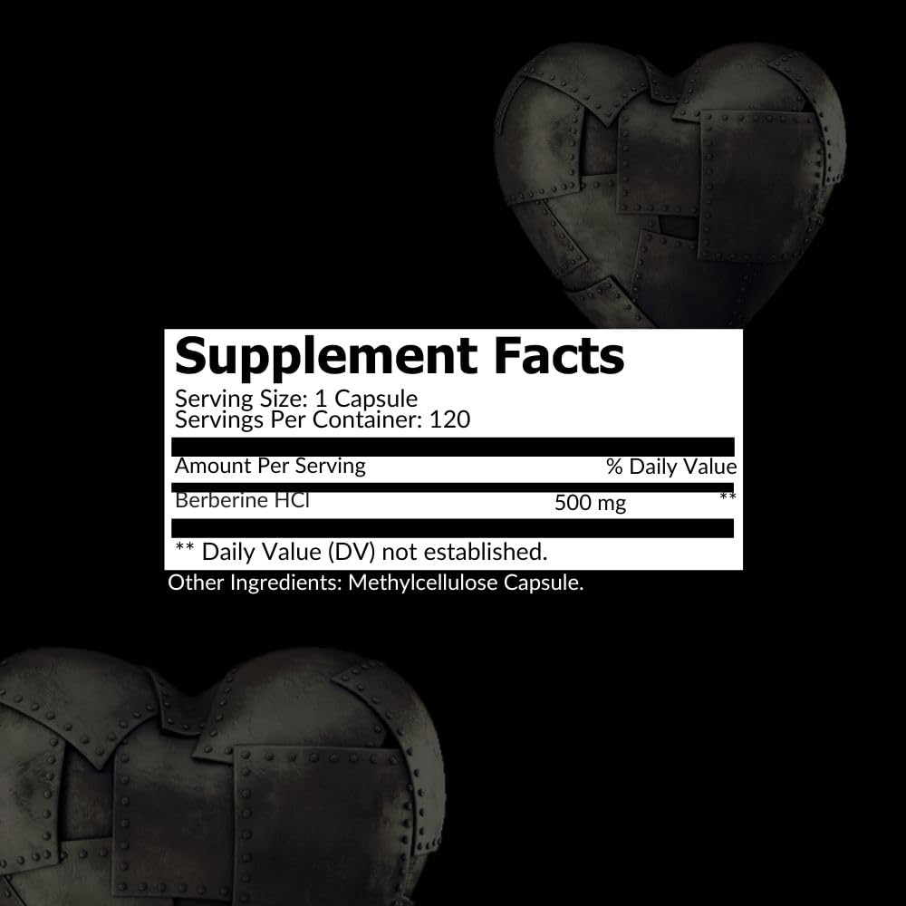 Intelligent Labs Berberine HCL Plus 500 mg per Capsule, 120 Capsules
