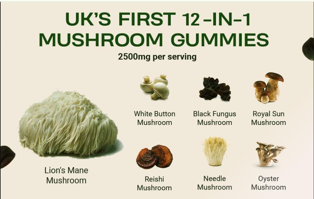 UMMI 12-in-1 Super Mushroom Gummies, 30 Count