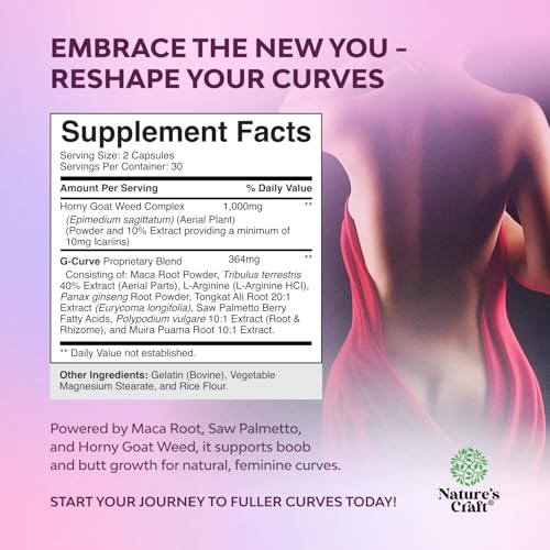 Natures Craft G-Curve Butt & Breast Growth Capsules