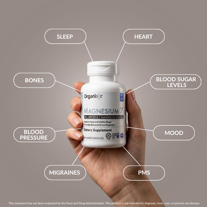Organixx Magnesium Glycinate Supplement Capsule, 60 Count