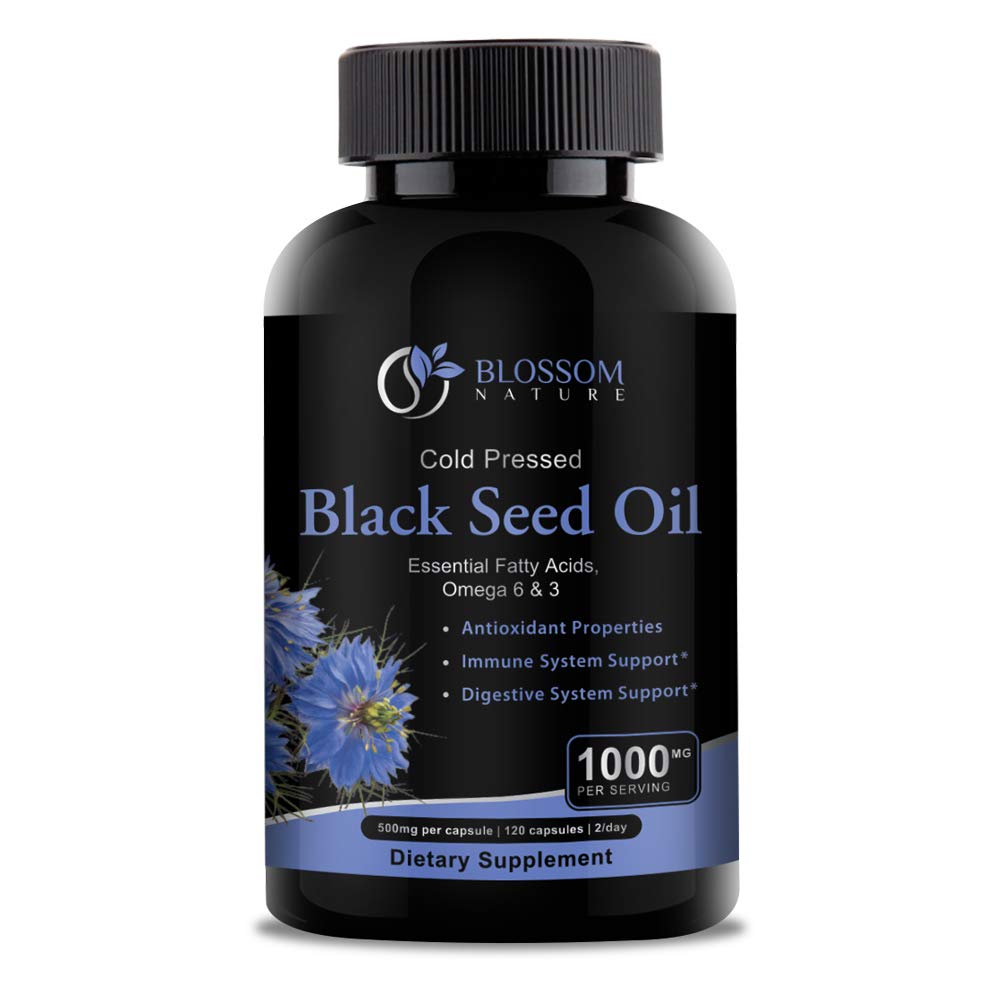Blossom Nature Black Seed Oil Capsules 1000mg 120 Count