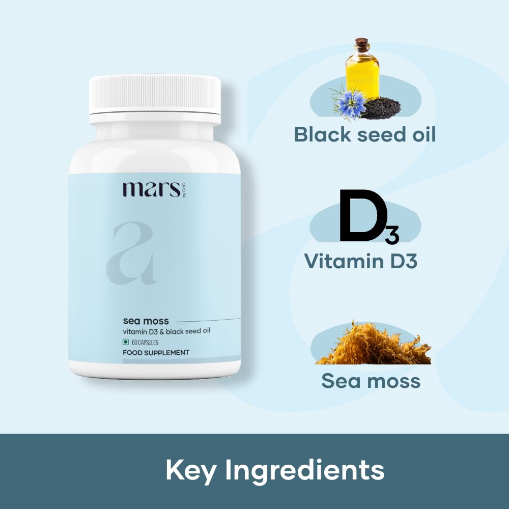 Mars by GHC Sea Moss Surge Natural, 60 Capsules