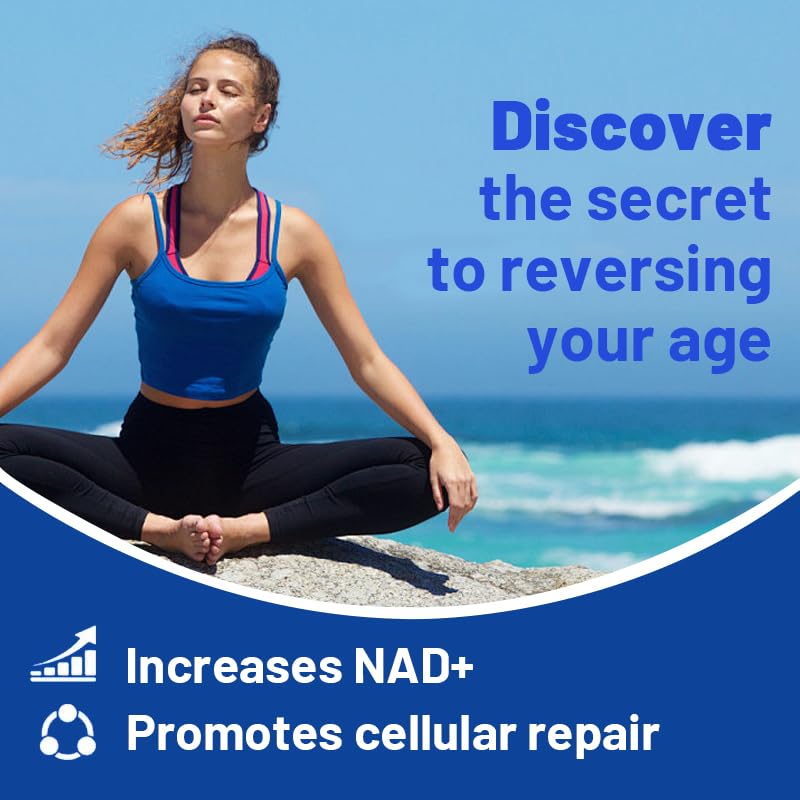 TUKSOR NAD+ Supplement Nicotinamide Riboside Liposomal Resveratrol for Cellular Repair, Energy Support, Vitality and Focus, 60 Capsules