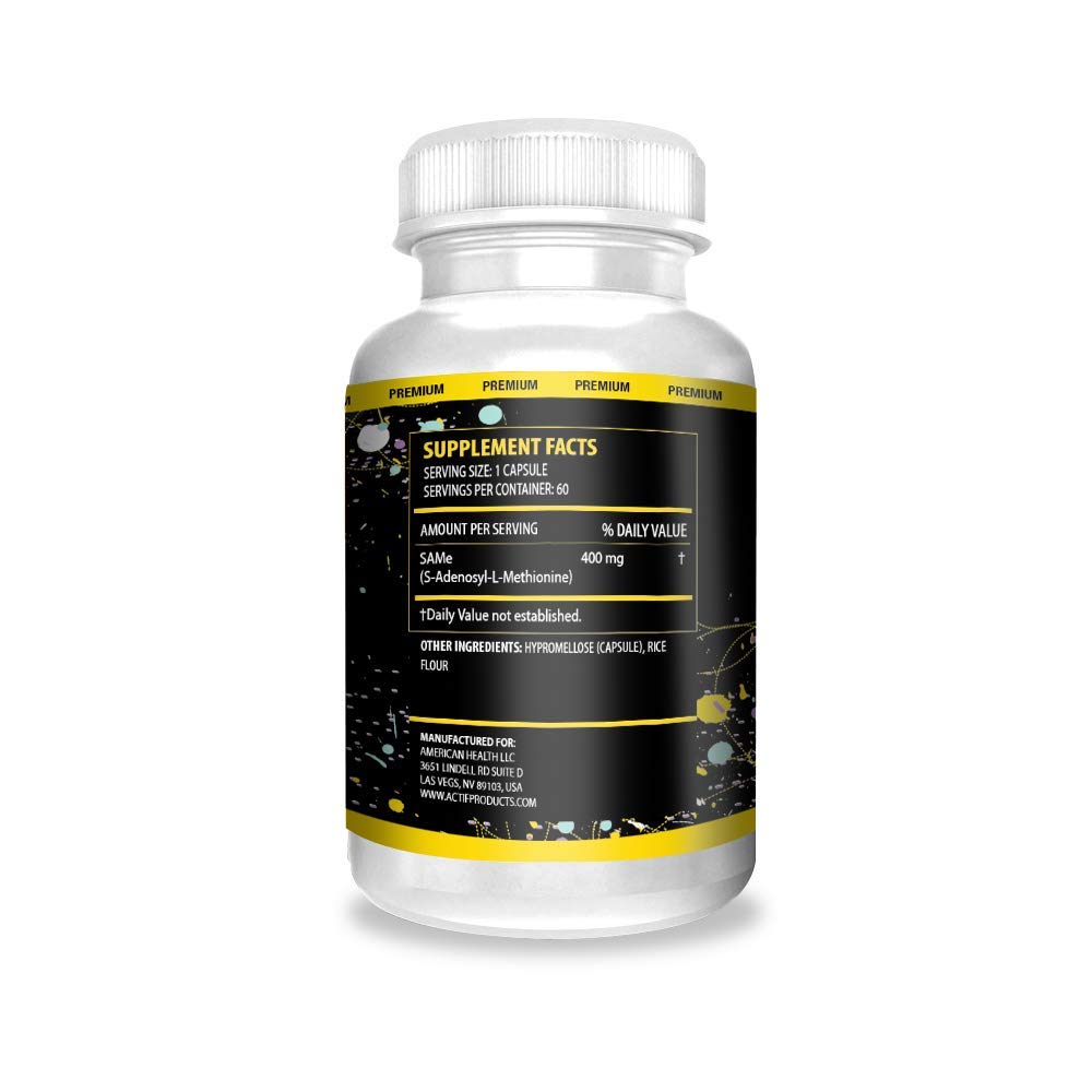 ACTIF SAM-e Maximum Strength 400mg High Absorption Capsule, 1 Count