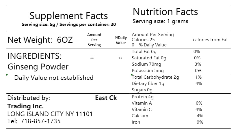 Greenlike Wisconsin Ginseng Powder 100% Pure, 1 Count