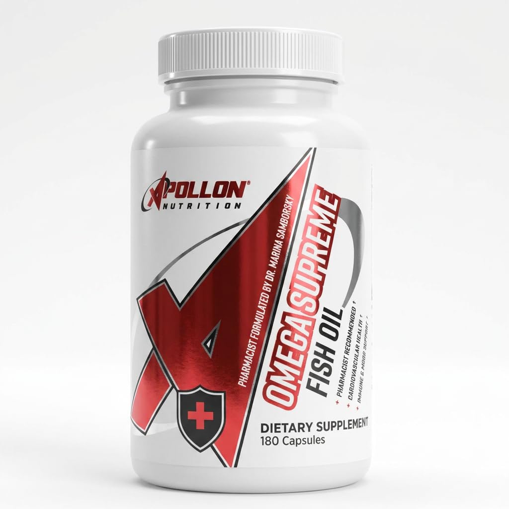 Apollon Nutrition Omega Supreme Omega 3 Fish Oil Softgels 180 Count