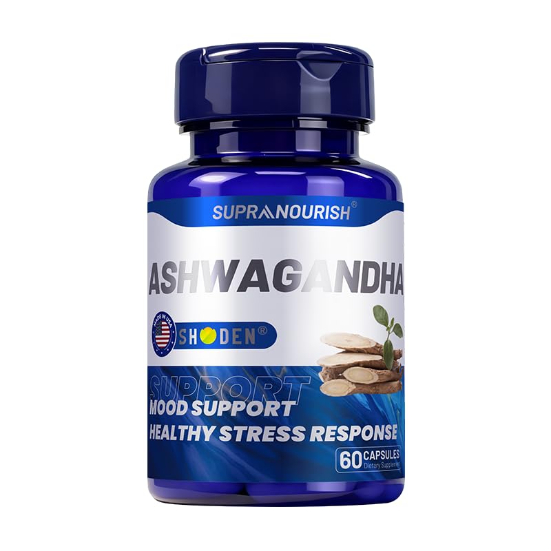 SUPRANOURISH Shoden Ashwagandha 120mg Capsule, 60 Count