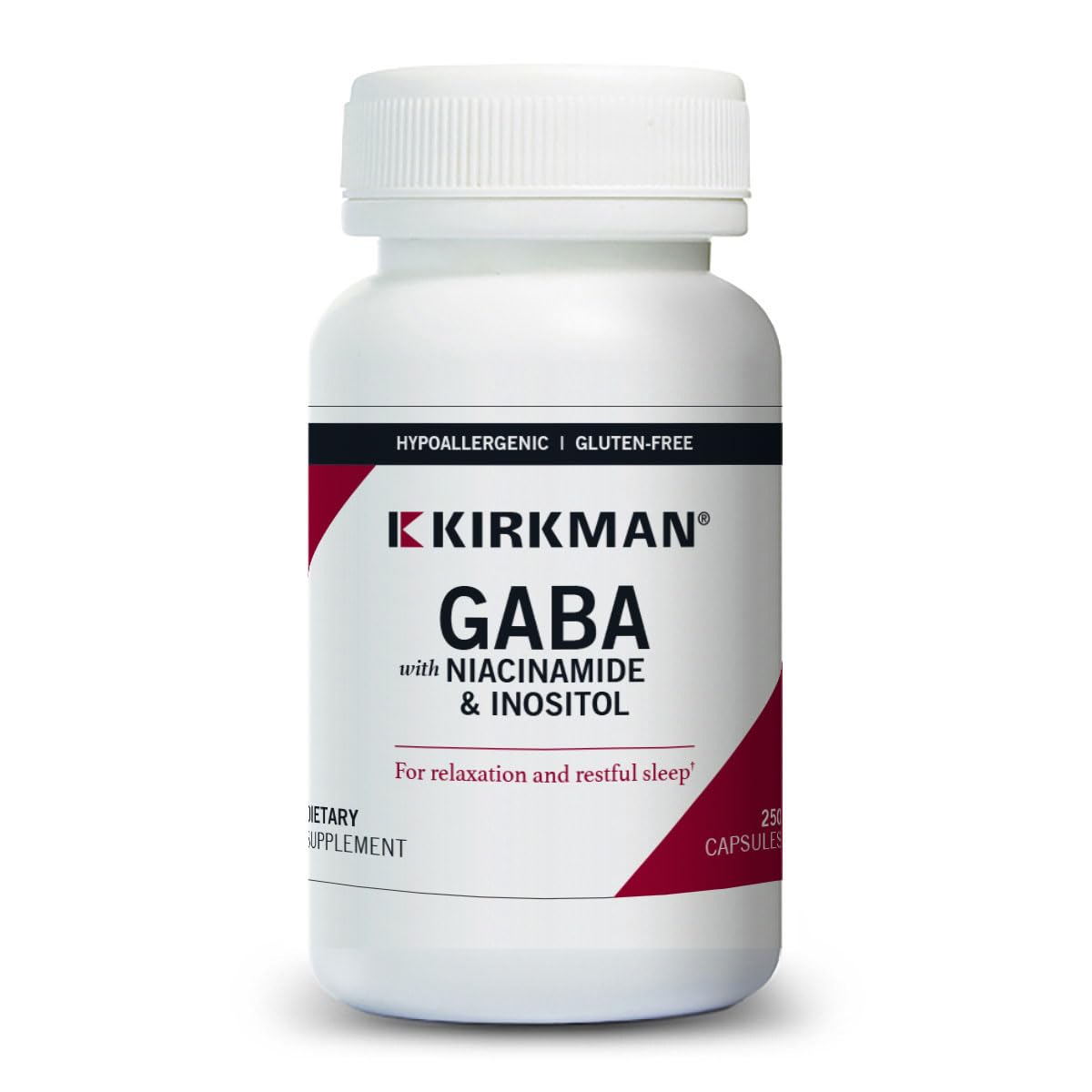 Kirkman GABA 150 mg with Niacinamide & Inositol, 250 Capsules