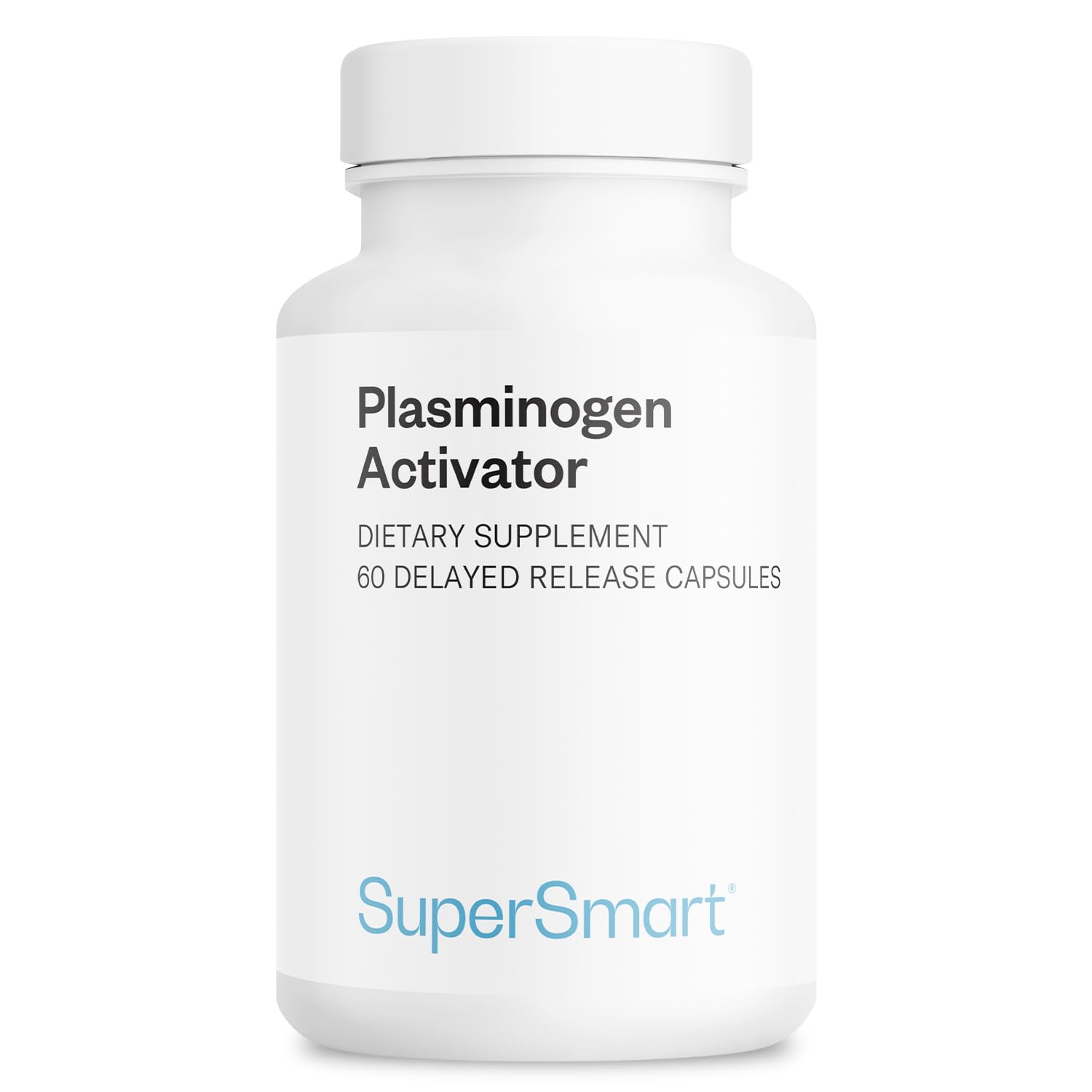 Supersmart Plasminogen Activator (Advanced Formula) 60 Capsules with Pterostilbene, Nattokinase, Serrapeptase, OPC