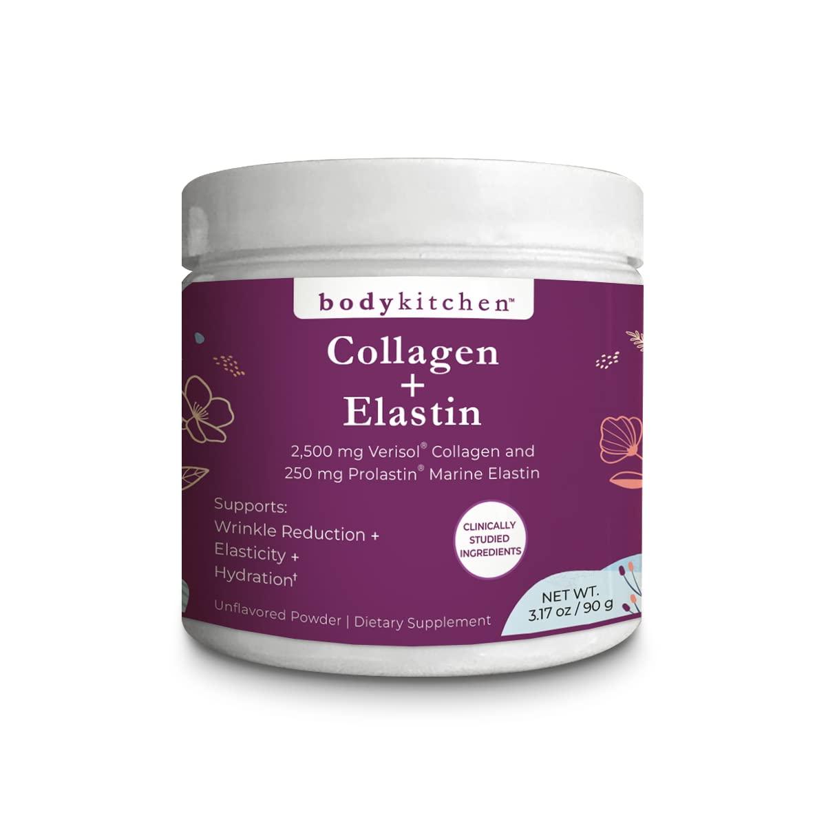 Body Kitchen Collagen & Elastin Peptides Skin Tightening Formula Powder 3.17 Ounce