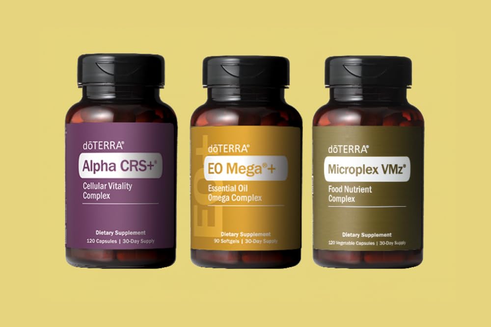 doTERRA Lifelong Vitality Pack - Alpha CRS+, xEO Mega and Microplex VMz Capsules, 1 Pack