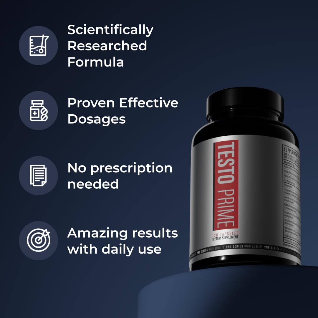 TestoPrime Testosterone Booster for Men Capsules 120