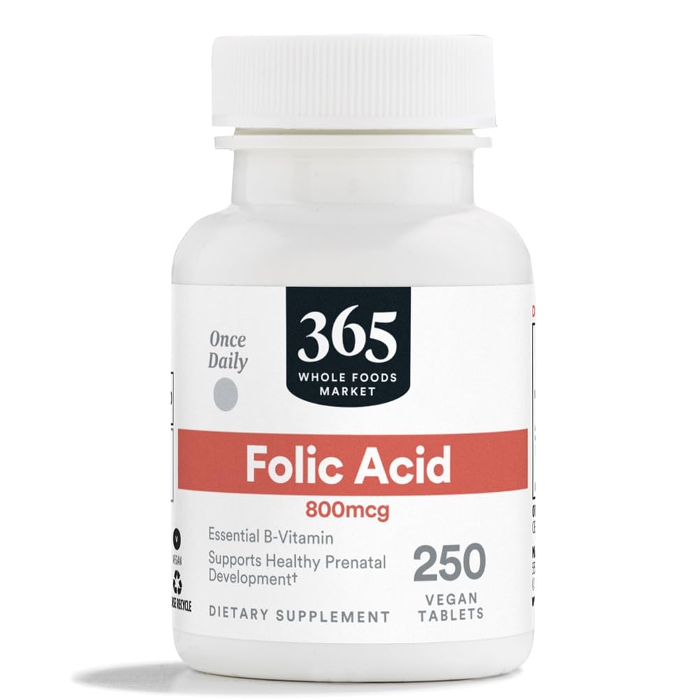 365 by Whole Foods Market Folic Acid 800mcg 250 Tablets