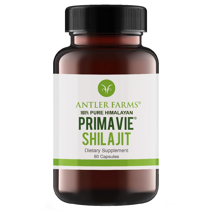 Antler Farms PrimaVie Shilajit for Men Extract Capsules, 60 Count