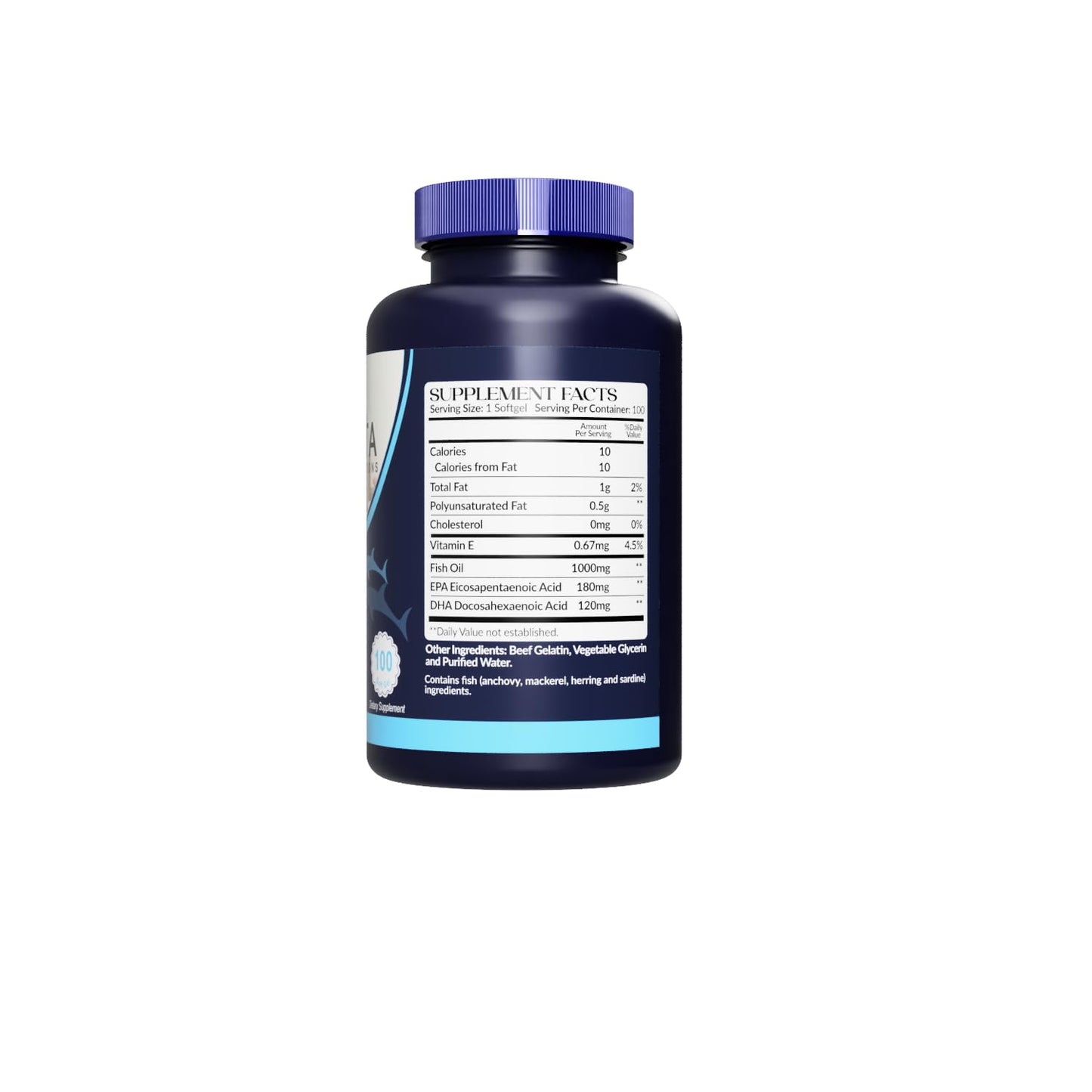 VitaVita Nutritions Fish Oil Omega 3 Softgels 100