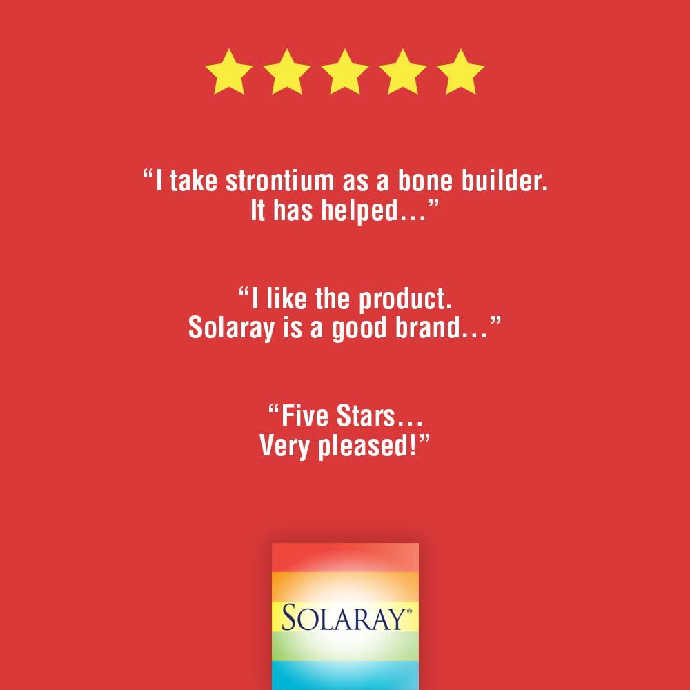 Solaray Strontium Citrate 250 mg Capsules, 60 Count