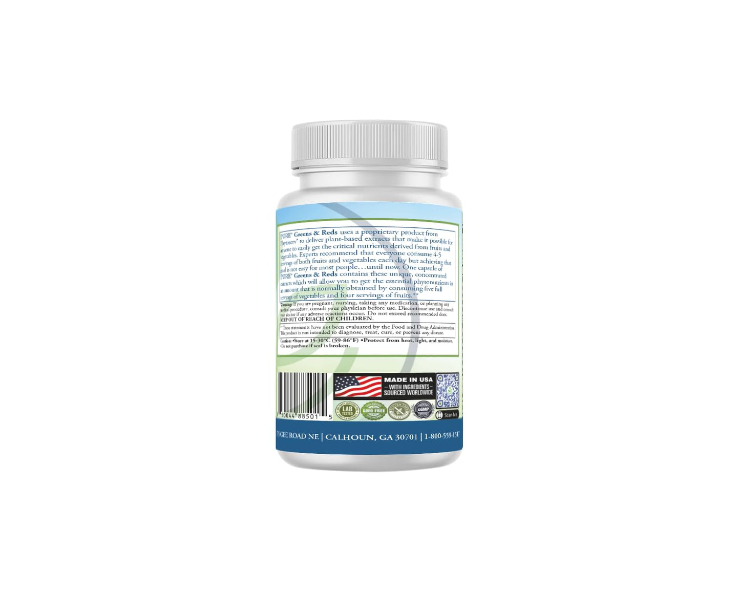 PURE Greens & Reds Capsules, 30 Count