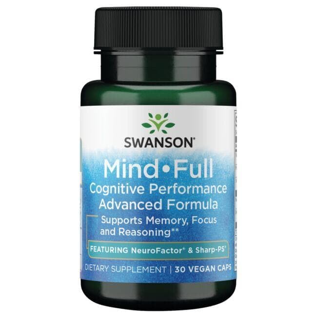Swanson MindFull Cognitive Performance Advanced Formula Capsules, 30 Count
