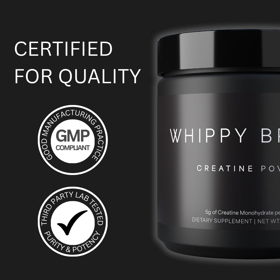 Whippy Brands Creatine Powder 5.3 oz, 30 Servings