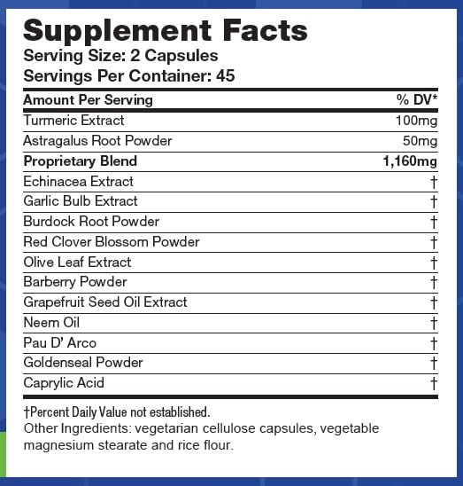 LifeSource Vitamins All Natural Anti-B Bronchial & Lung Support Capsule 1 Count