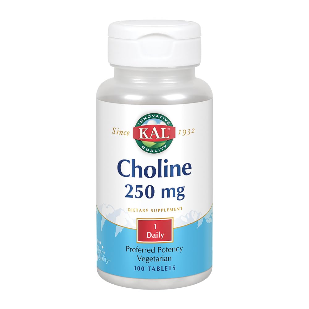 KAL Choline 250 mg Tablet, 100 Count