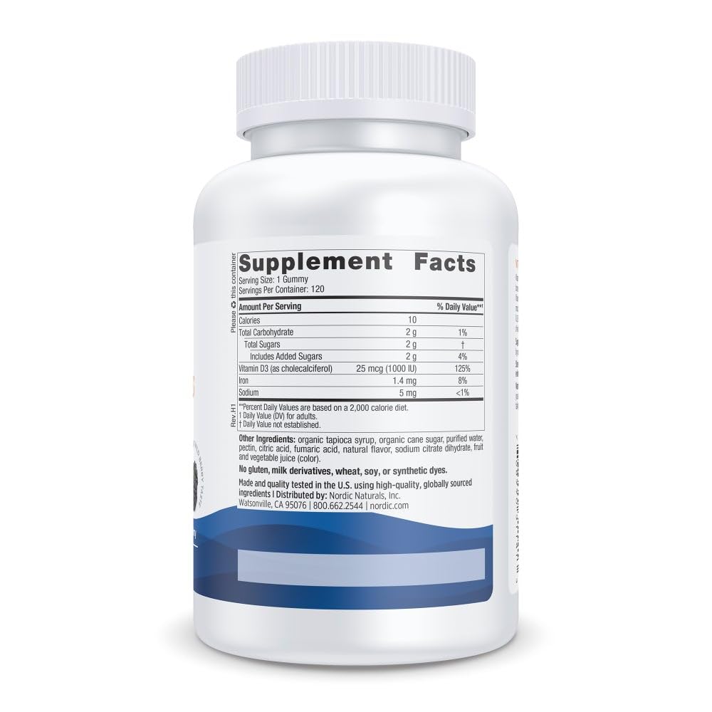 Nordic Naturals Vitamin D3 Gummies 120 Count
