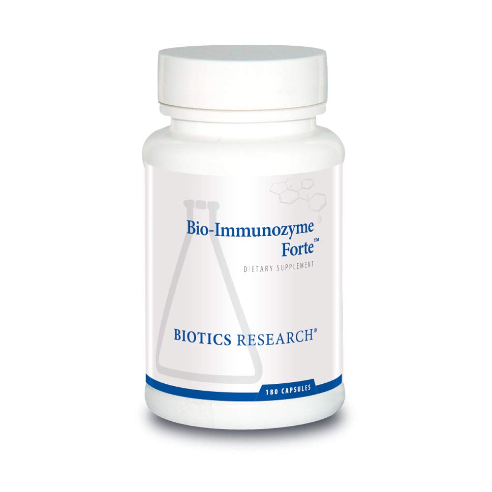 Biotics Research Bio Immunozyme Forte Multivitamin, Echinacea, Cayenne Pepper, Lactobacillus acidophilus, Botanicals, Probiotics, Amino Acids, Organs/Glandulars for Immune System Health, 180 Capsules