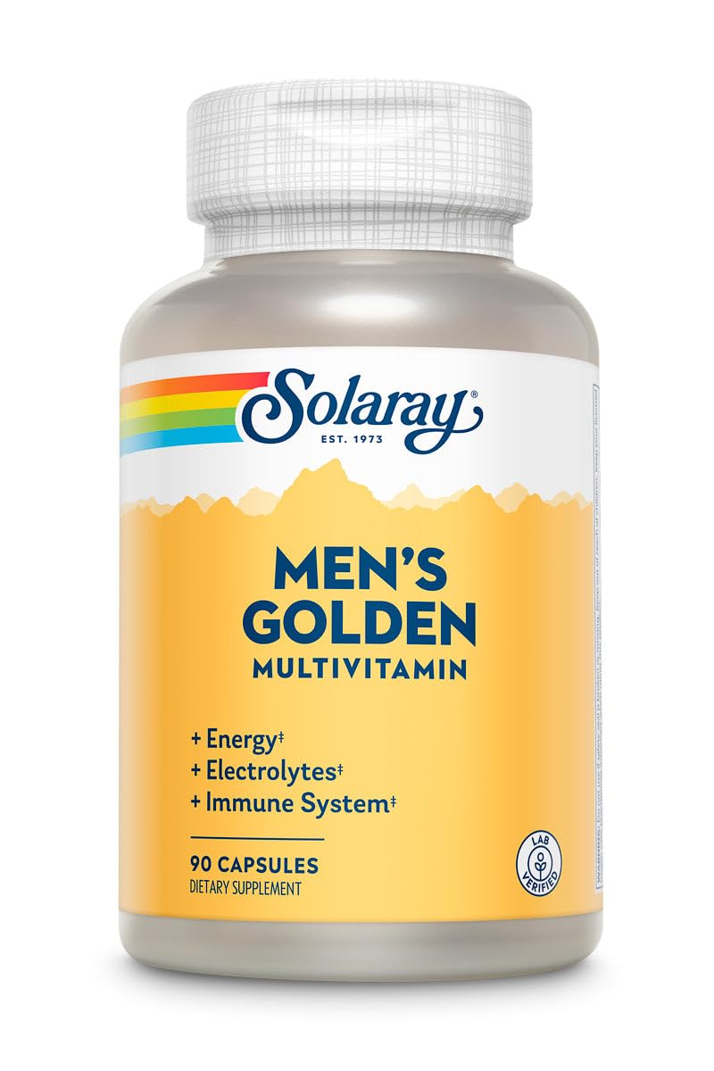 SOLARAY Men’s Golden Multivitamin Capsules 90 Count