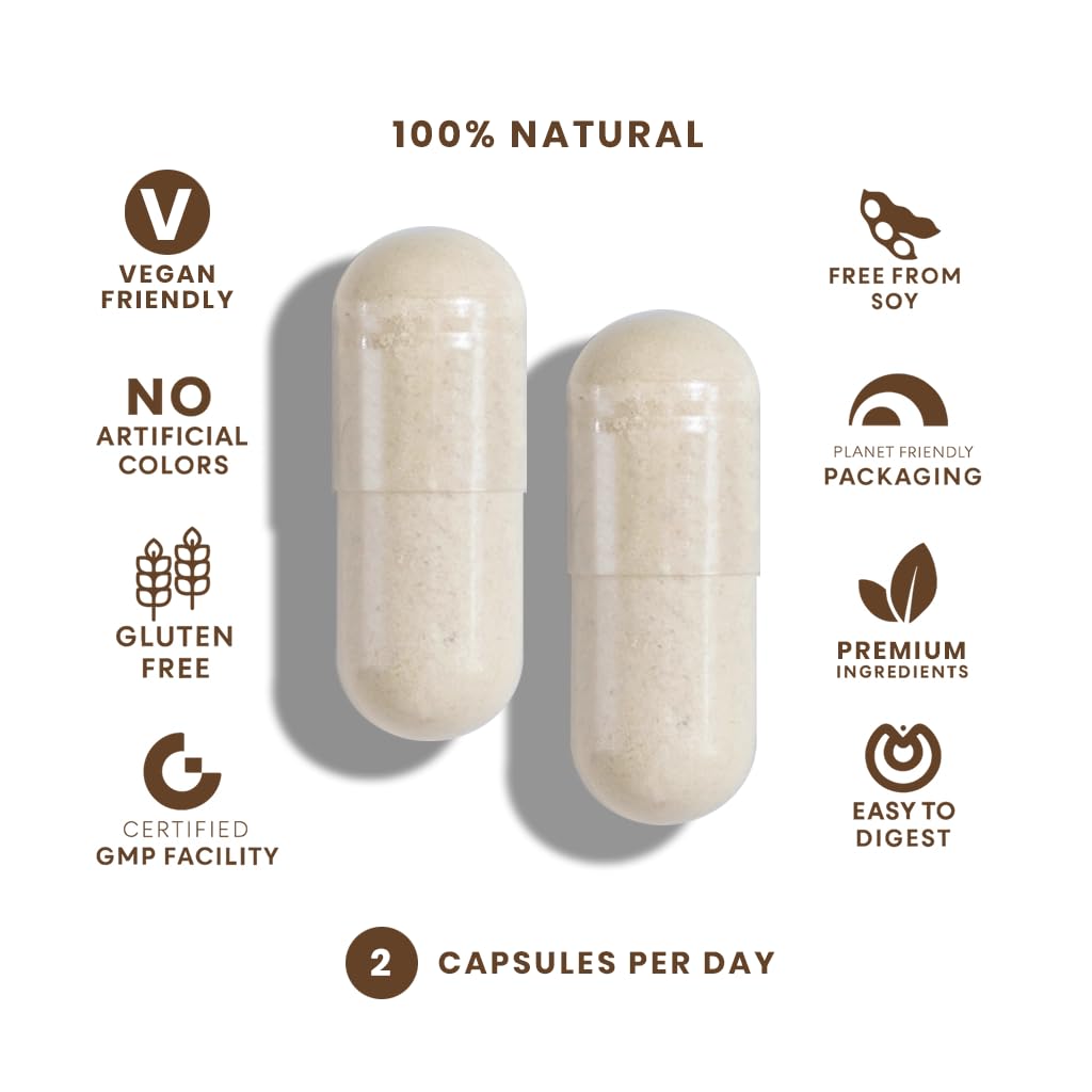 FeelGood Superfoods Sea Moss Bladderwrack with Burdock Root Supplement High Absorption 60 Capsules Plant-Based Superfood for Thyroid Support