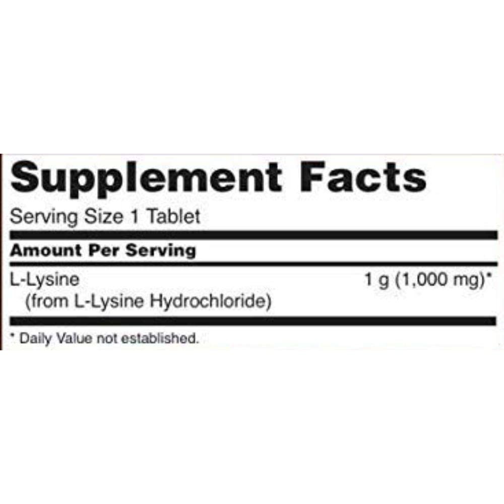 NOW Foods L-Lysine 1000 mg Double Strength Tablets 400