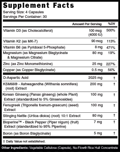TestoGen Natural Testosterone Support Capsule 120 Count