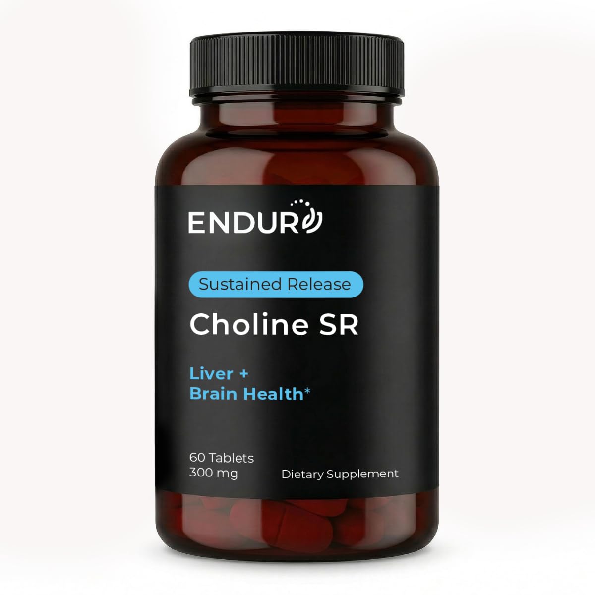Endurance Products Choline L(+) Bitartrate SR 300 mg Tablets, 60 Count