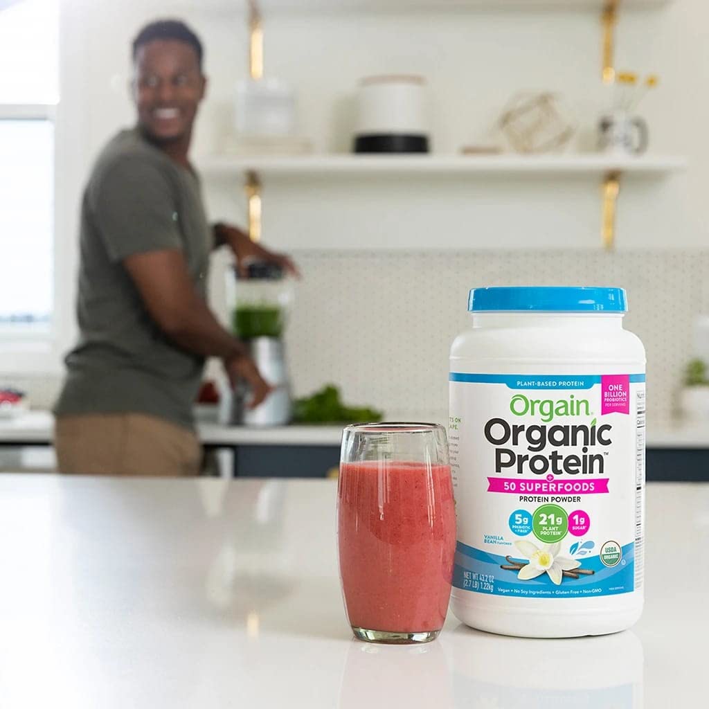 Orgain Organic Plant Based Protein Powder Vanilla Bean, 2.74 Pound, 1 Count