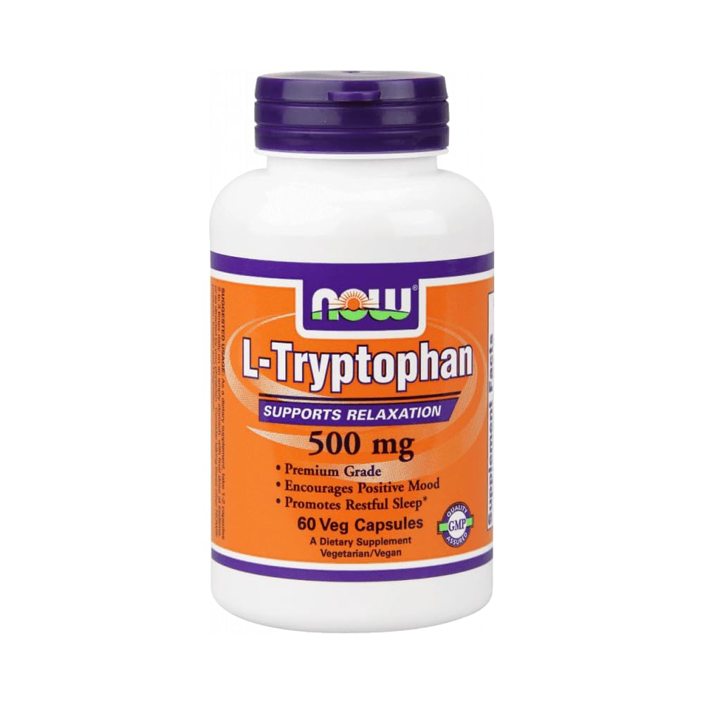 NOW Foods L-Tryptophan 500mg Capsule, 60 Count