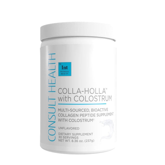 Consult Health Colla Holla Multi-Sourced Collagen Verisol Protein Powder with Colostrum, 8.26 oz